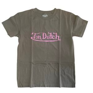Von Dutch Brown and Pink T-Shirt Size Small Medium New
